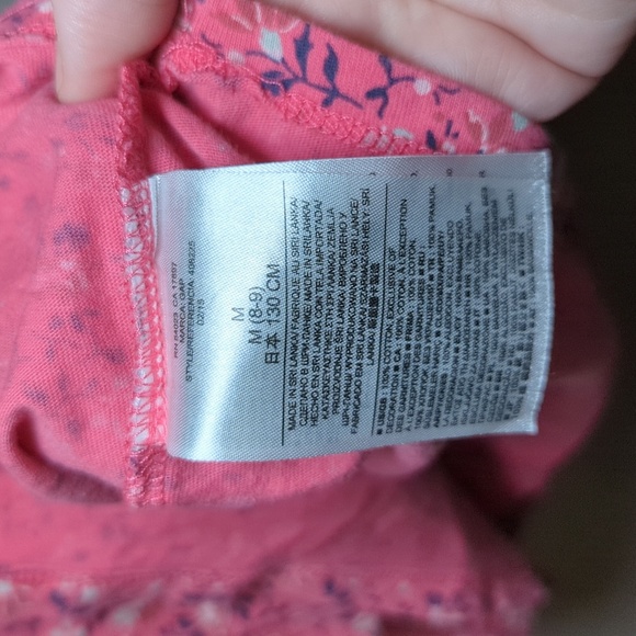 3 for $10 Bundle Sale! Gap Kids Pink Floral Sleeveless Swing Tunic Girls M 8 - Picture 3 of 4